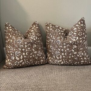 Floral Quilted Throw Pillows